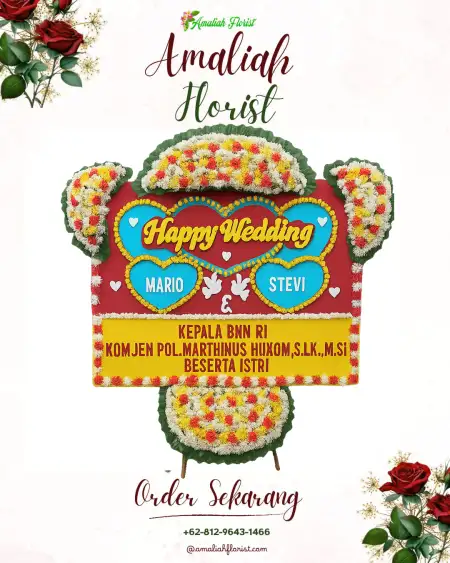 Papan Bunga Pernikahan Clumprit